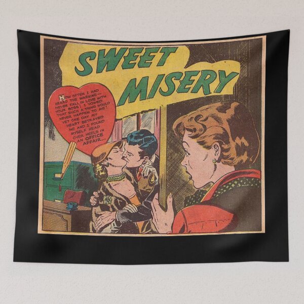 Item preview, Sweet Misery! 1950s romance comic panel designed and sold by MintGubbins.