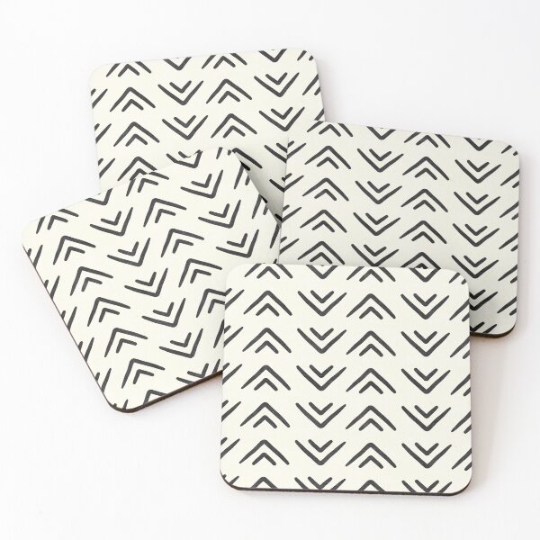 Item preview, mud cloth triangles - boho - farmhouse - inkwell on cream arrow designed and sold by littlearrow.