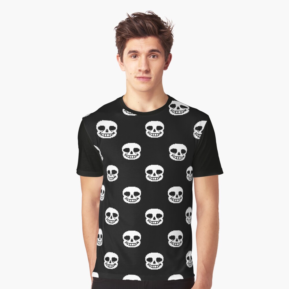 Undertale Men T-shirt Sans Pixel Art Black - Idolstore