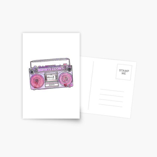 Retro Vibes Boom Postcard