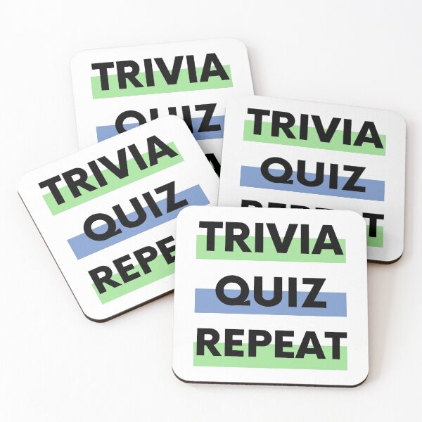 Item preview, Trivia Quiz Repeat Black Text designed and sold by PaynesPopUpQuiz.