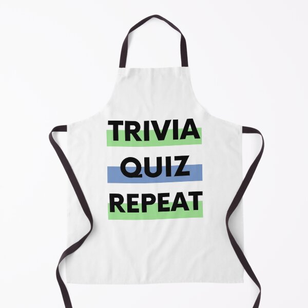 Item preview, Trivia Quiz Repeat Black Text designed and sold by PaynesPopUpQuiz.