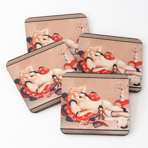 Item preview, Fleurs du Mal by Alberto Vargas Pin-Up Girl Vintage Artwork designed and sold by Xzendor7 Digital Art Creations.