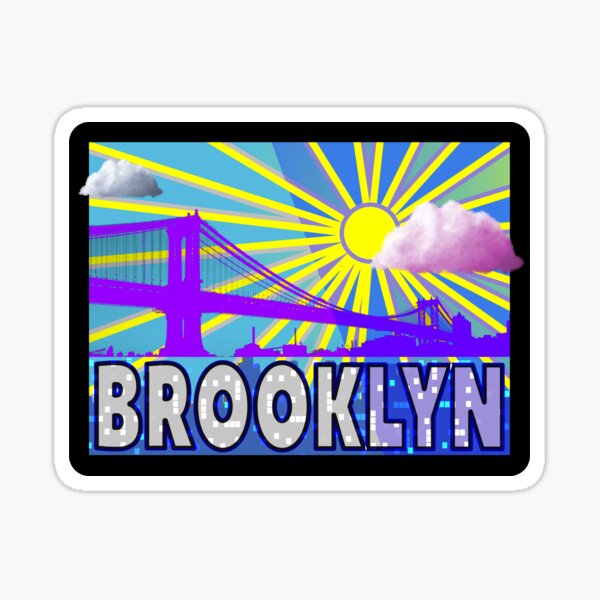 Love Brooklyn NY Manhattan bridge Sticker