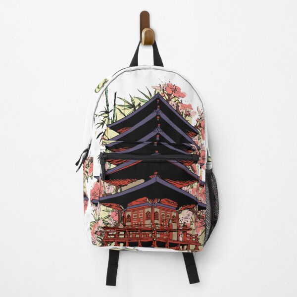 Item preview, Traditional Asian House with Sakura designed and sold by SherriMans.