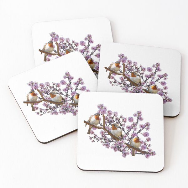 Item preview, 3 robins in the almond blossom tree designed and sold by CreaVisArt.