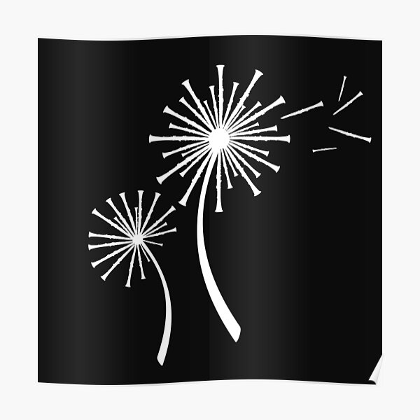 Dandelion Clarinet Flower Music Instrument Poster