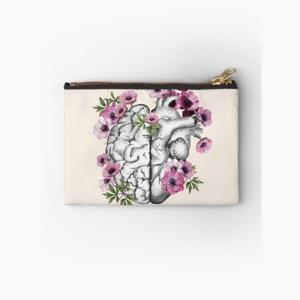Item preview, Right balance between head and brain or heart, drawing anemones flowers anemoneus ,watercolor style designed and sold by Collagedream.