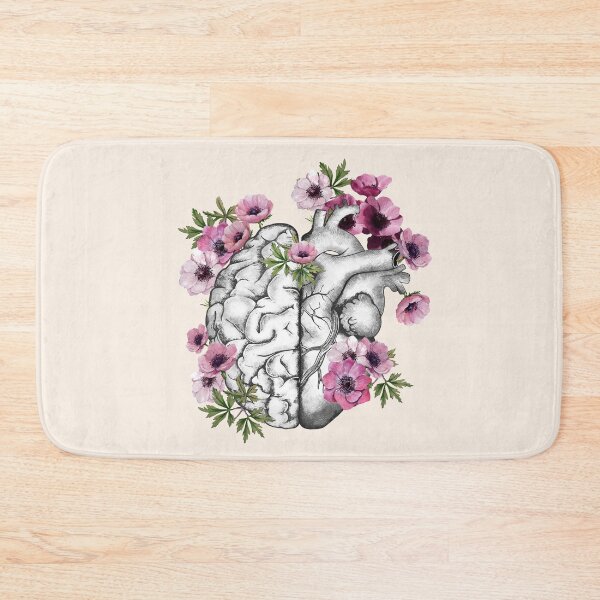 Item preview, Right balance between head and brain or heart, drawing anemones flowers anemoneus ,watercolor style designed and sold by Collagedream.
