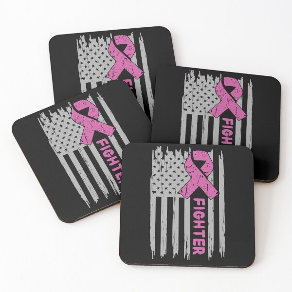 Item preview, American Flag cancer awareness Gift - pink ribbon Cancer fighter - breast cancer fighter gift support designed and sold by oussama dif.