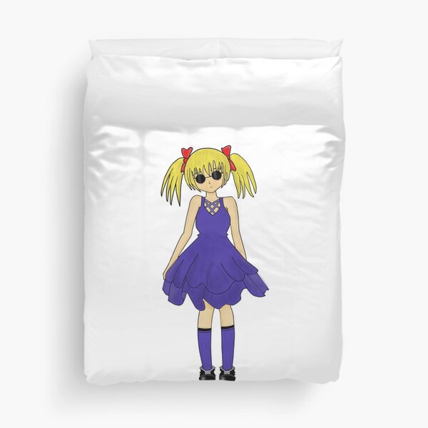 Manga Girl with Sunglasses Duvet Cover