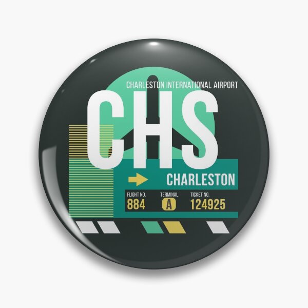 Artikelvorschau, Charleston (CHS) Flughafencode Gepäckanhänger entworfen und verkauft von SLAG-Creative.