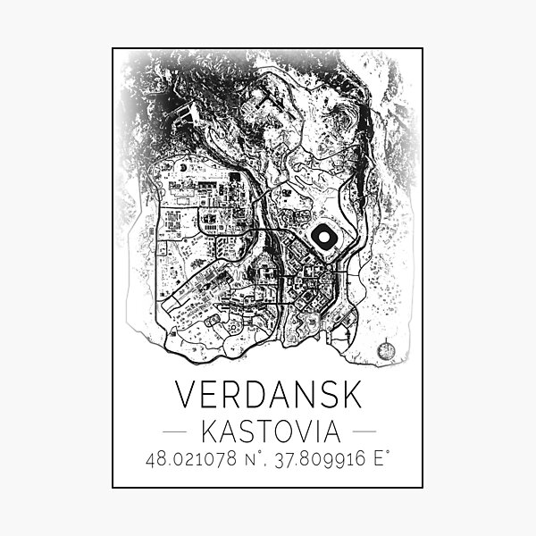 Item preview, Verdansk Map Poster  designed and sold by PotatoGear.
