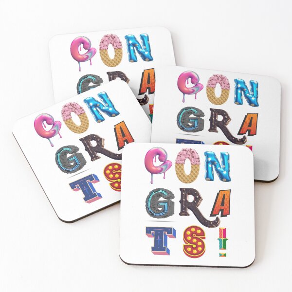 Item preview, Congrats Fun Letters Greeting designed and sold by ToastyBopShop.
