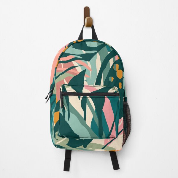 Item preview, Modern minimalist teal jungle pattern designed and sold by PG Illustration.