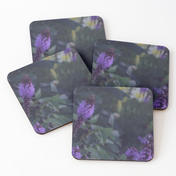 Item preview, Dense Blazing Star Flowers in Dense Green Leaves Prairie Gay Feather designed and sold by Mothe3rd.