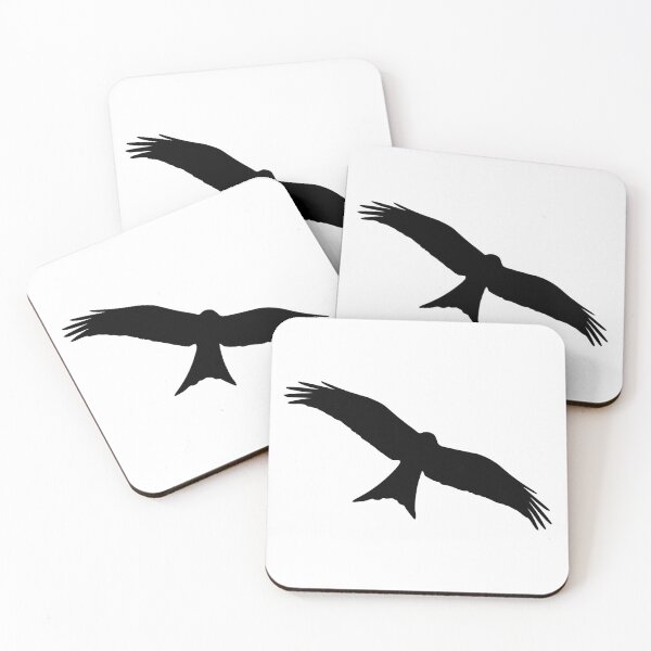 Artikelvorschau, Rotmilan Silhouette in schwarz Flugbild entworfen und verkauft von Treemonk.