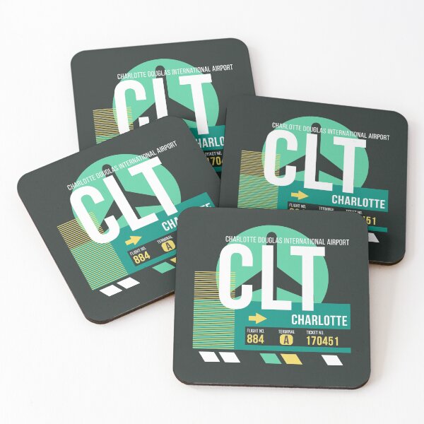Item preview, Charlotte (CLT) Airport Code Baggage Tag designed and sold by SLAG-Creative.