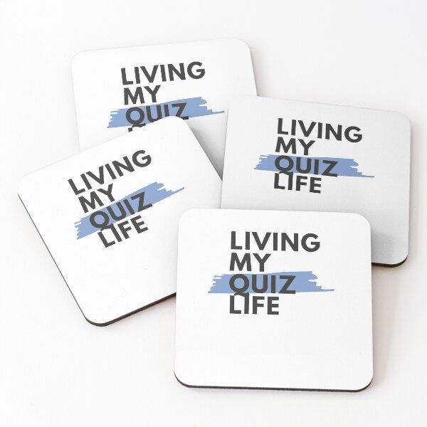 Item preview, Living my Quiz Life Blue designed and sold by PaynesPopUpQuiz.