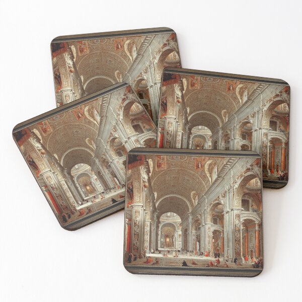 Item preview, Interior View of St. Peter's Basilica by Giovanni Paolo Pannini Fine Art Old Masters Reproduction designed and sold by Xzendor7 Digital Art Creations.