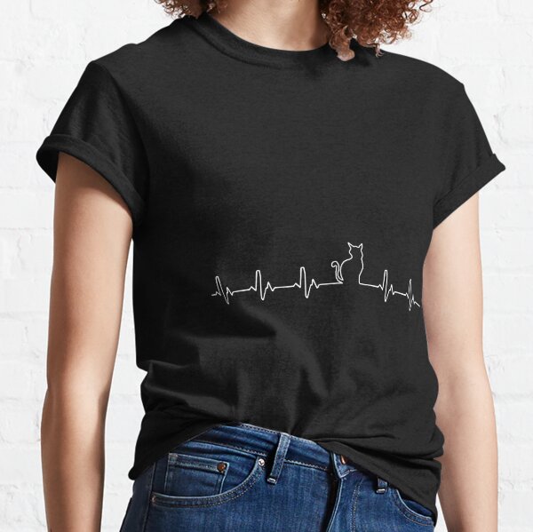 cat heartbeat t shirt