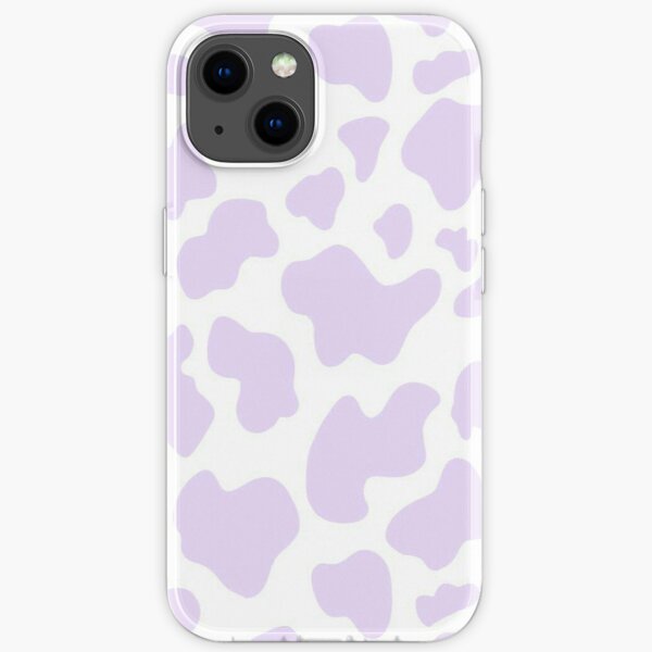 aesthetic purple cow print phone case iPhone Soft Case