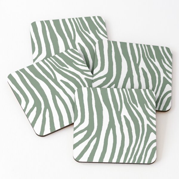 Artikelvorschau, Salbeigrünes Zebrastreifen-Muster entworfen und verkauft von Design Minds Boutique.