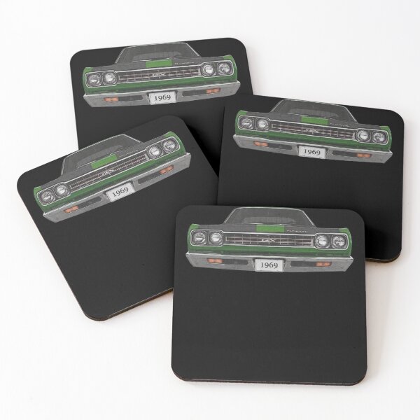 Artikelvorschau, 1969 Plymouth Gtx Front Green Classic Guys Unisex entworfen und verkauft von LPOGDBEA.