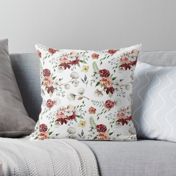 Cotton Boll Accent Pillows