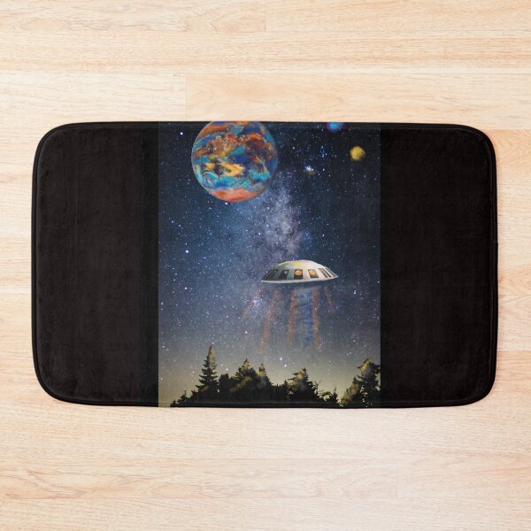 Item preview, UFO And Planet In Night Sky designed and sold by Mizjean.