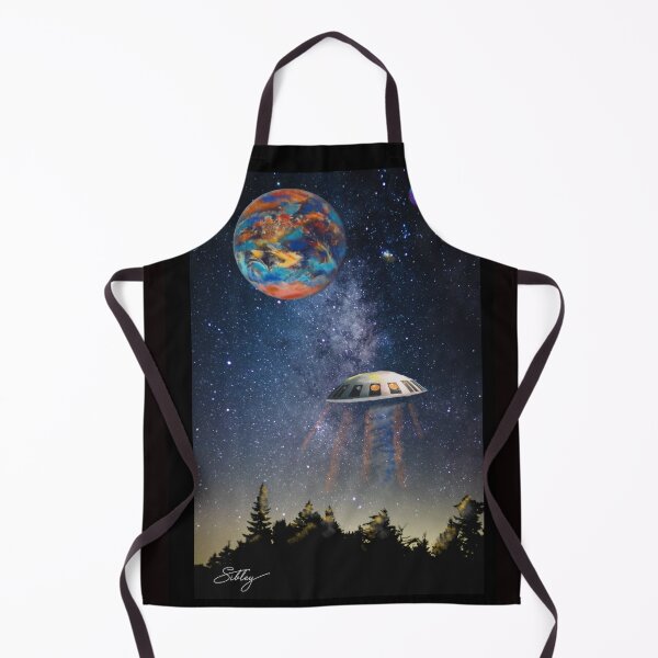Item preview, UFO And Planet In Night Sky designed and sold by Mizjean.