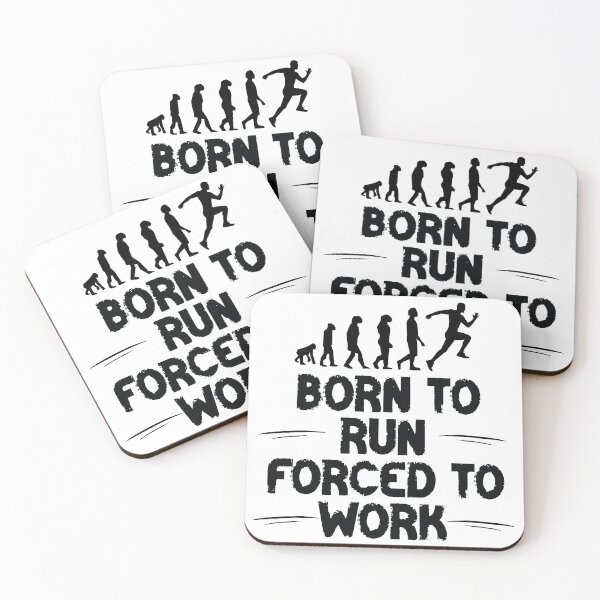 Item preview, Born to Run Forced to Work - funny gift for runner, athlete designed and sold by hyggekrog.