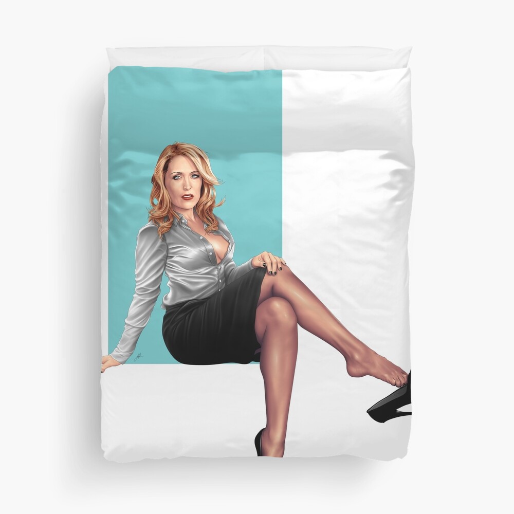 Funda nórdica for Sale con la obra «Gillian Anderson III» de Aaron Page |  Redbubble