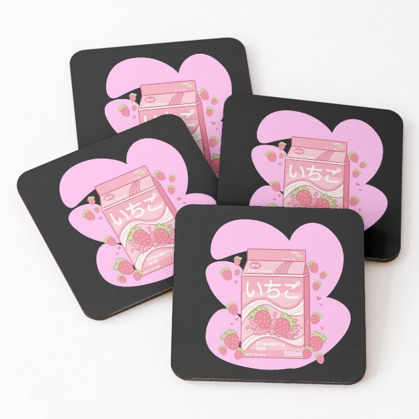 Item preview, Japanese Aesthetics Kawaii Strawberry Milk Shake designed and sold by Azhastor.