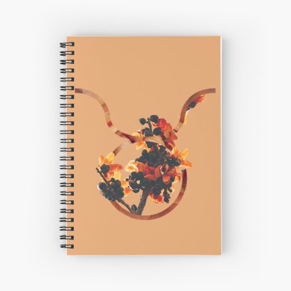 Taurus Flower Spiral Notebook