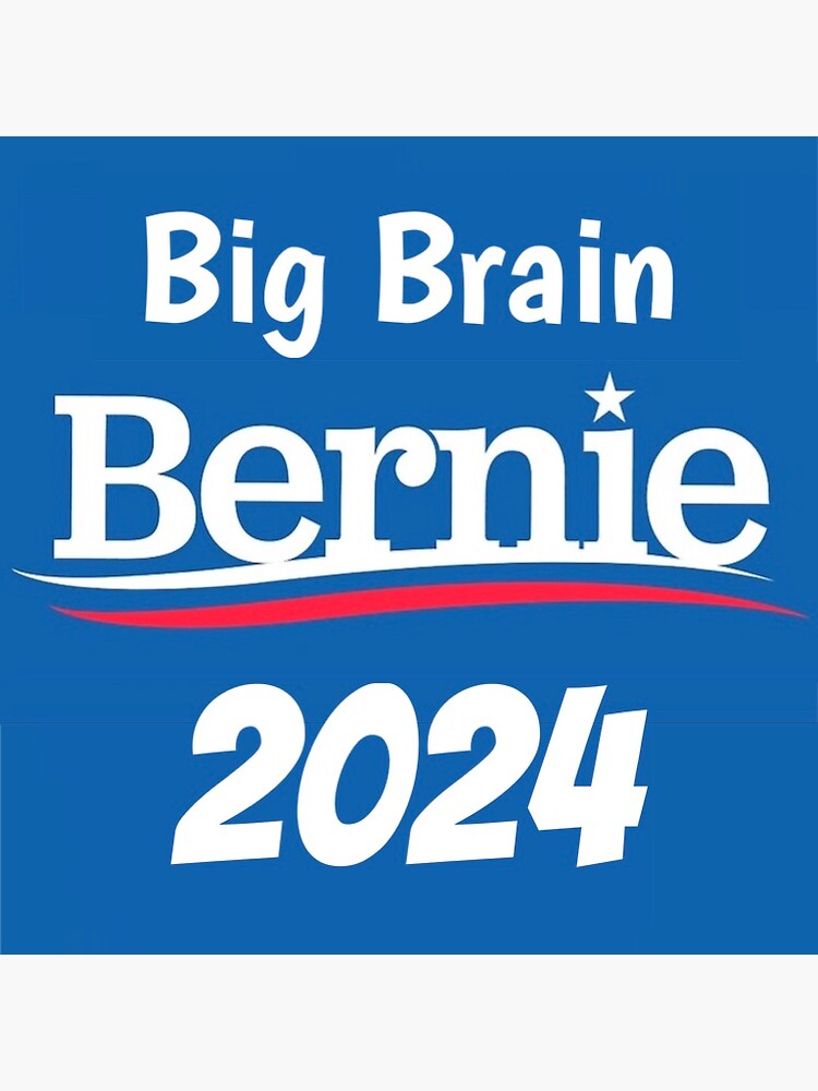 "Big Brain Bernie 2024" Sticker for Sale by kingneptune Redbubble