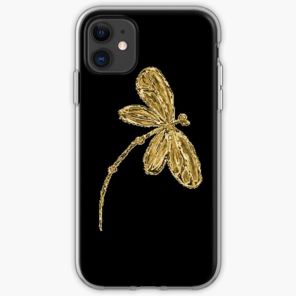 Dragonfly iPhone Case Gold iPhone Soft Case
