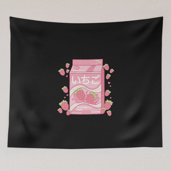 Item preview, Japanese Aesthetics Kawaii Strawberry Milk Shake designed and sold by Azhastor.