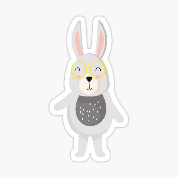 Bunny With Glasses And Easter Bunny 2021 Sticker For Sale By Oulkayd4 Redbubble 5802