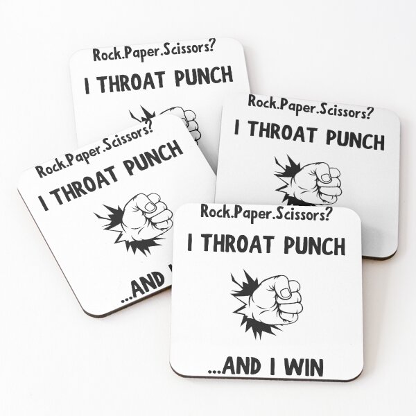 Item preview, Rock Paper Scissors Throat Punch White designed and sold by daguilon.