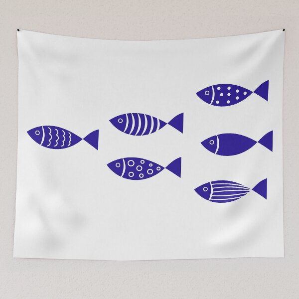 Item preview, Blue fish school designed and sold by StudioBarcelona.