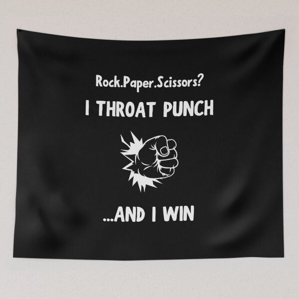 Item preview, Rock Paper Scissors Throat Punch Black designed and sold by daguilon.