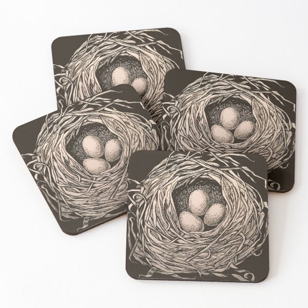 Item preview, Robin's Nest Linocut designed and sold by Carrie Carlson.