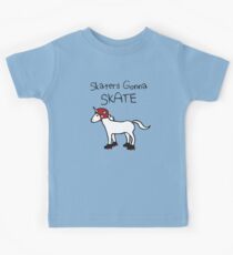 Skater werden skaten (Einhorn Roller Derby) Kinder T-Shirt
