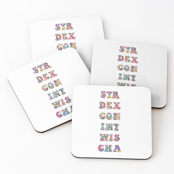 Item preview, Dungeons and Dragons Psychedelic Stats designed and sold by nicegnome.