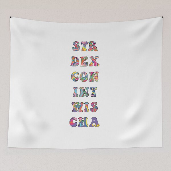 Item preview, Dungeons and Dragons Psychedelic Stats designed and sold by nicegnome.
