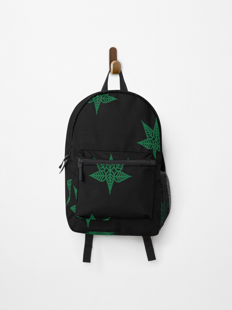 Thumbnail 1 of 3, Backpack, leaves pattern designed and sold by Terasmooth.