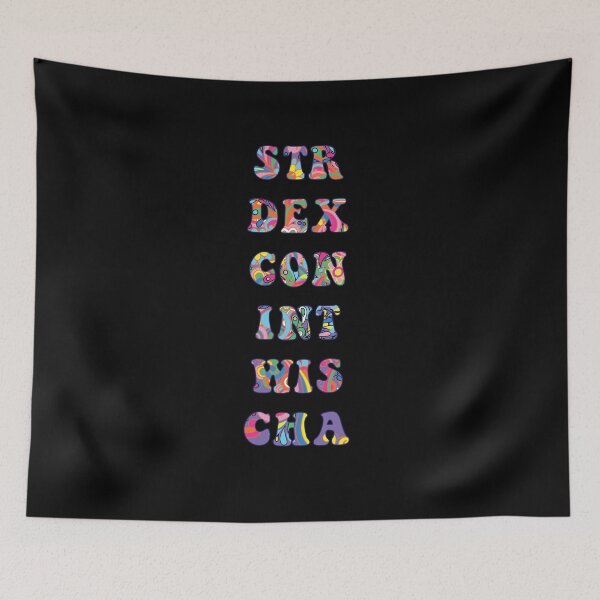 Item preview, Dungeons and Dragons Psychedelic Stats designed and sold by nicegnome.