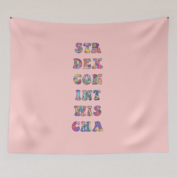 Item preview, Dungeons and Dragons Psychedelic Stats designed and sold by nicegnome.