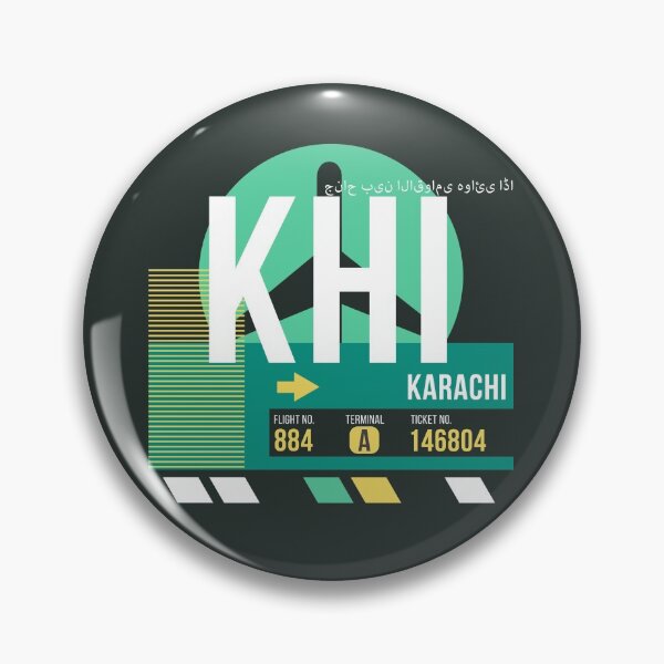 Item preview, Karachi (KHI) Airport Code Baggage Tag designed and sold by SLAG-Creative.